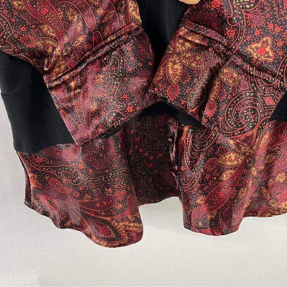 Susan Lawrence 2-in-1 Sweater Vest Satin Blouse Top - Medium - Picture 6 of 8